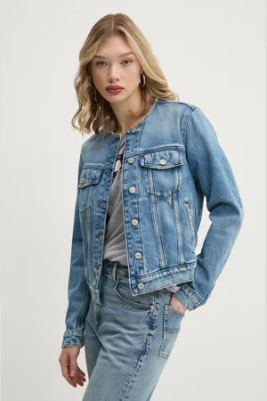 Tommy Hilfiger Džínová bunda dámská, barva, přechodná, DW0DW19783