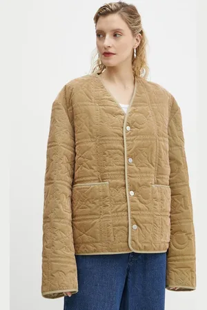 Nanushka Velurová bunda ADARA barva, oversize, NU24FWJK03166