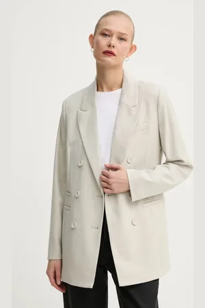 Bruuns Bazaar Blazer s příměsí vlny barva, dvouřadový, BBW4204