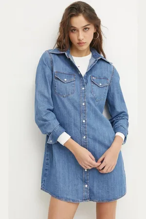 Tommy Hilfiger Džínové šaty barva, mini, DW0DW19853
