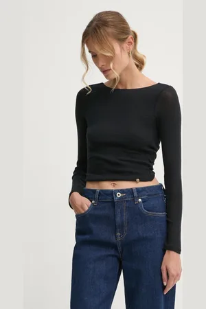 Pepe Jeans Bavlněné tričko s dlouhým rukávem LULLY barva, odkrytá záda, PL505987