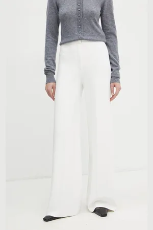 THEORY Kalhoty dámské, barva, široké, high waist, O1116709
