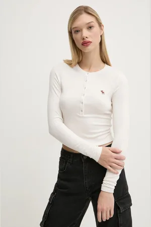 Abercrombie & Fitch Tričko s dlouhým rukávem barva, KI139-4667