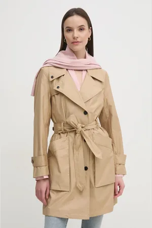 DKNY Trench kabát dámský, barva, přechodný, DJ4J6024