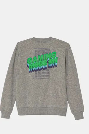 Benetton Dětská mikina barva, melanžová, 3PANC504M