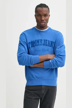 Tommy Hilfiger Bavlněná mikina pánská, tyrkysová barva, s aplikací, DM0DM20262