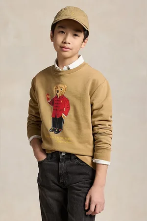 Ralph Lauren Dětská bavlněná mikina barva, s potiskem, 323961412002