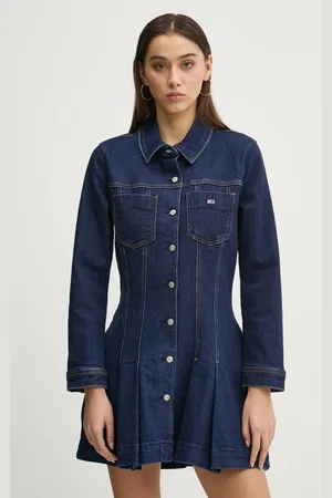 Tommy Hilfiger Šaty tmavomodrá barva, mini, DW0DW20533