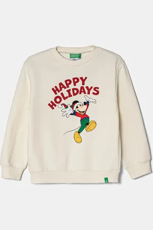 Benetton Mikina barva, s potiskem, 3J73G10GN