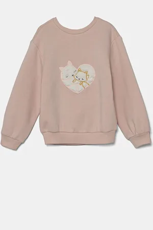 Benetton Dětská mikina barva, s aplikací, 39M2G10GD