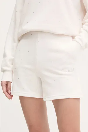 Guess Kraťasy RHINESTONES dámské, barva, s aplikací, high waist, V5RD03 KCLJ0