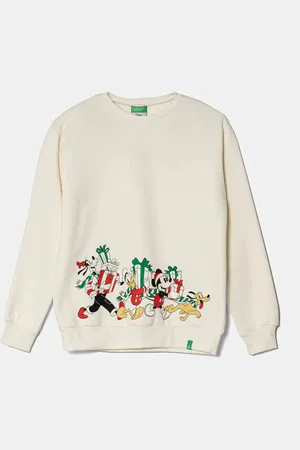 Benetton Mikina barva, s potiskem, 3J73C10LD