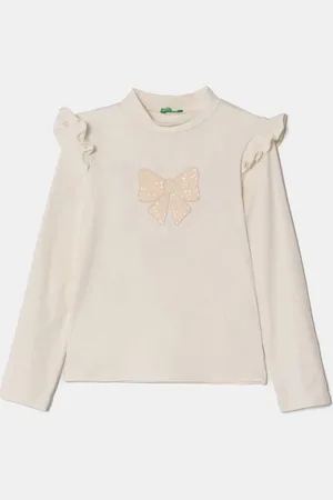 Benetton Tričko s dlouhým rukávem barva, s pologolfem, 3Q8DG10GG