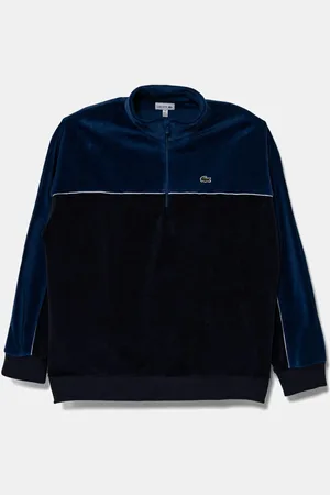 Lacoste Dětská mikina tmavomodrá barva, vzorovaná, SJ2466