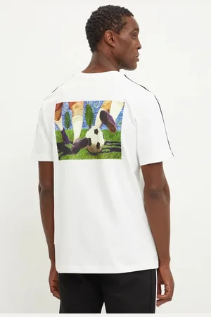 adidas Bavlněné tričko barva, s potiskem, IW2737