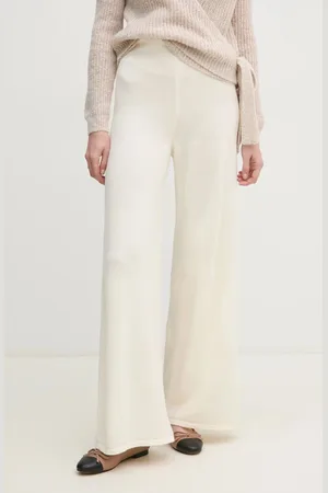 Sisley Kalhoty dámské, barva, široké, medium waist, 122NMF00D