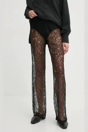 Samsøe Samsøe Kalhoty SASAYLA dámské, barva, jednoduché, high waist, F24400028