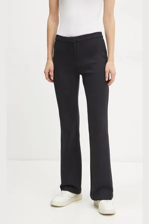 Marc O’ Polo Kalhoty dámské, tmavomodrá barva, zvony, high waist, 500300219009