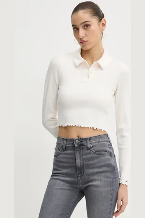 Tommy Hilfiger Tričko s dlouhým rukávem bílá barva, DW0DW19369