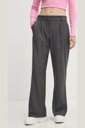 Abercrombie & Fitch Kalhoty dámské, barva, široké, high waist, KI156-4528