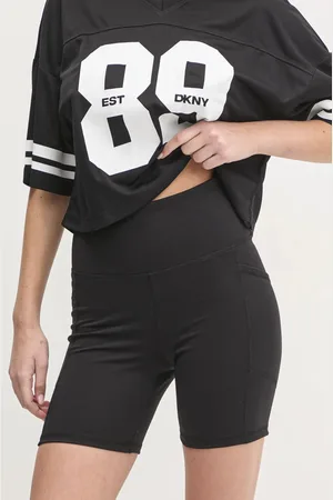 DKNY Kraťasy dámské, barva, hladké, high waist, DP5S5088