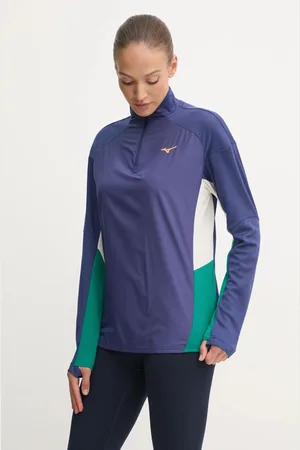 Mizuno Joggingová mikina Hybrid tmavomodrá barva, J2GAB506