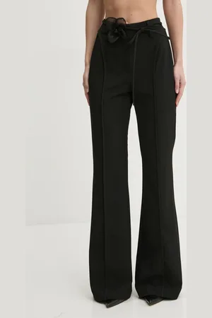 ROTATE Kalhoty dámské, barva, zvony, high waist, 113592100