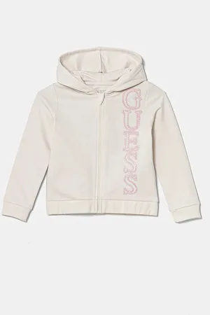 Guess Dětská bavlněná mikina barva, s kapucí, s aplikací, K5RQ02 KA6R4