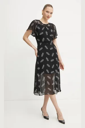 Armani Exchange Šaty barva, midi, 6DYA08 YN1VZ