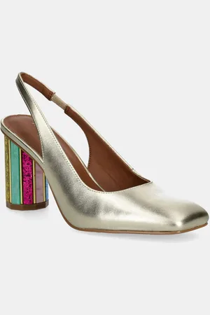Kurt Geiger Kožené lodičky Perspex Heel Sling barva, na podpatku, s odkrytou patou, 3968561109