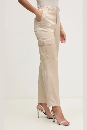 DKNY Kalhoty dámské, barva, jednoduché, high waist, DJ4P3011