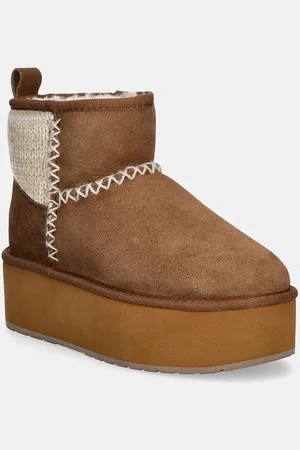 Emu Semišové sněhule Stinger Knit Flatform barva, W13143.CHES