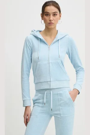 Juicy Couture Mikina dámská, barva, s kapucí, hladká, JCAP176