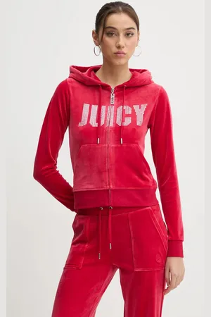 Juicy Couture Mikina dámská, barva, s kapucí, s aplikací, JCBAS125861