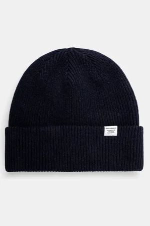 Norse projects Vlněná čepice Czapka Norse Beanie N95-0569 7004 tmavomodrá barva