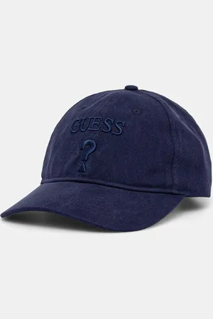 Guess Bavlněná baseballová čepice EMBROIDERED tmavomodrá barva, s aplikací, M5RZ11 WO07T