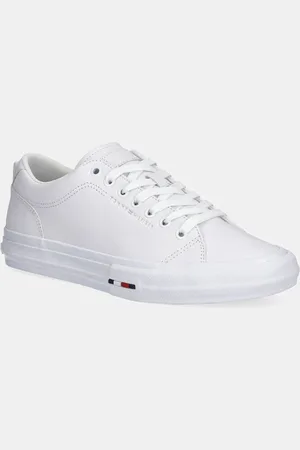 Tommy Hilfiger Kožené sneakers boty TH HI VULC STREET LOW RWB LTH barva, FM0FM05312