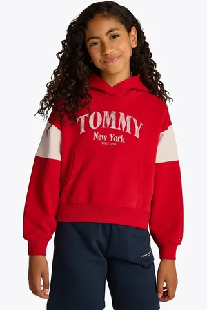 Tommy Hilfiger Dětská bavlněná mikina barva, s kapucí, s potiskem, KG0KG08520