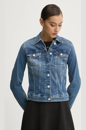 Tommy Hilfiger Džínová bunda dámská, barva, přechodná, DW0DW20158