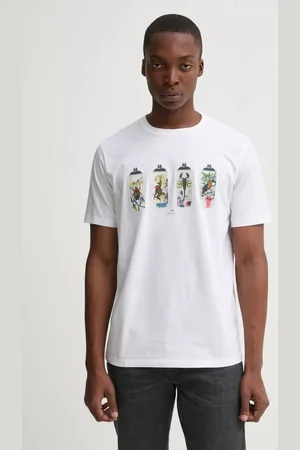 Paul Smith Bavlněné tričko barva, s potiskem, M2R.011R.PP5080