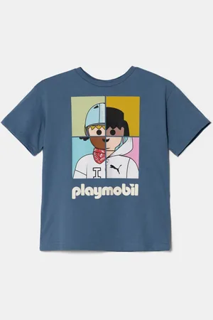 PUMA Dětské bavlněné tričko X PLAYMOBIL barva, s potiskem, 627394