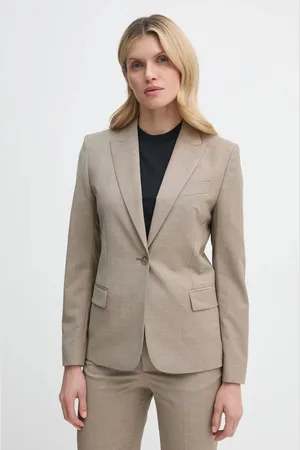 Filippa K Vlněné sako barva, jednořadá, hladká, 29107