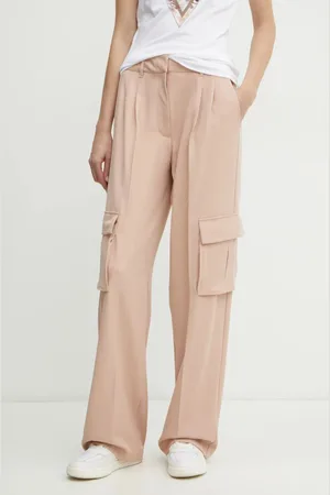 Guess Kalhoty MATEA dámské, barva, široké, high waist, W5RB41 WGX02