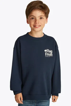 Tommy Hilfiger Dětská mikina tmavomodrá barva, s potiskem, KB0KB09596