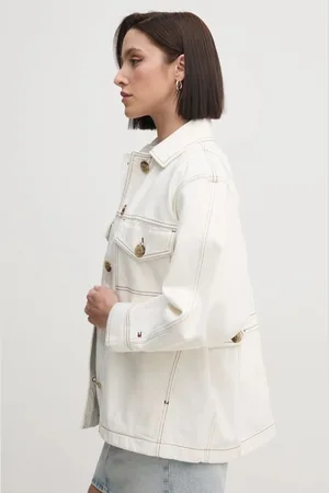 Tommy Hilfiger Džínová bunda dámská, barva, přechodná, WW0WW43728
