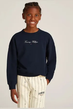 Tommy Hilfiger Dětská mikina tmavomodrá barva, s aplikací, KG0KG08317