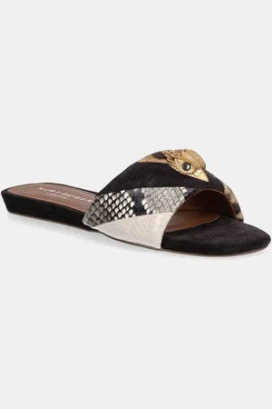 Kurt Geiger Kožené pantofle Kensington Flat Sandal dámské, barva, 8496139189