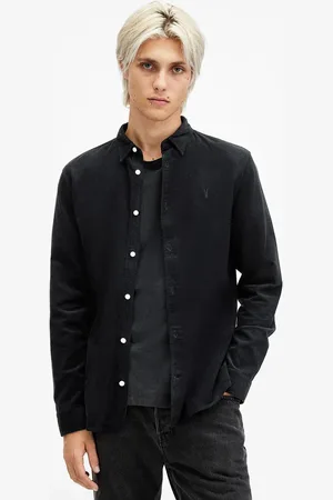 AllSaints Bavlněná košile BIRCHWOOD barva, slim, s klasickým límcem, M144SB