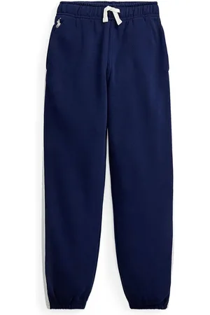 Ralph Lauren Dětské tepláky tmavomodrá barva, hladké, 313957361002