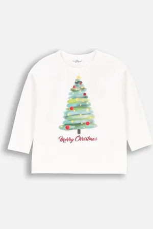 COCCODRILLO Dětské tričko s dlouhým rukávem barva, MERRY XMAS